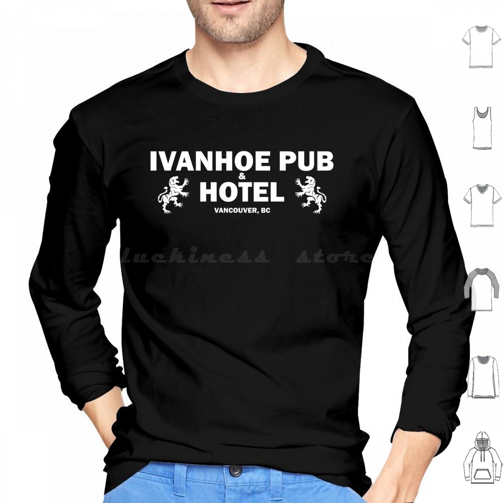 Wine Beer Logo - Ivanhoe Pub-Beyaz Siyah Üstlü Kapüşonlular Uzun
