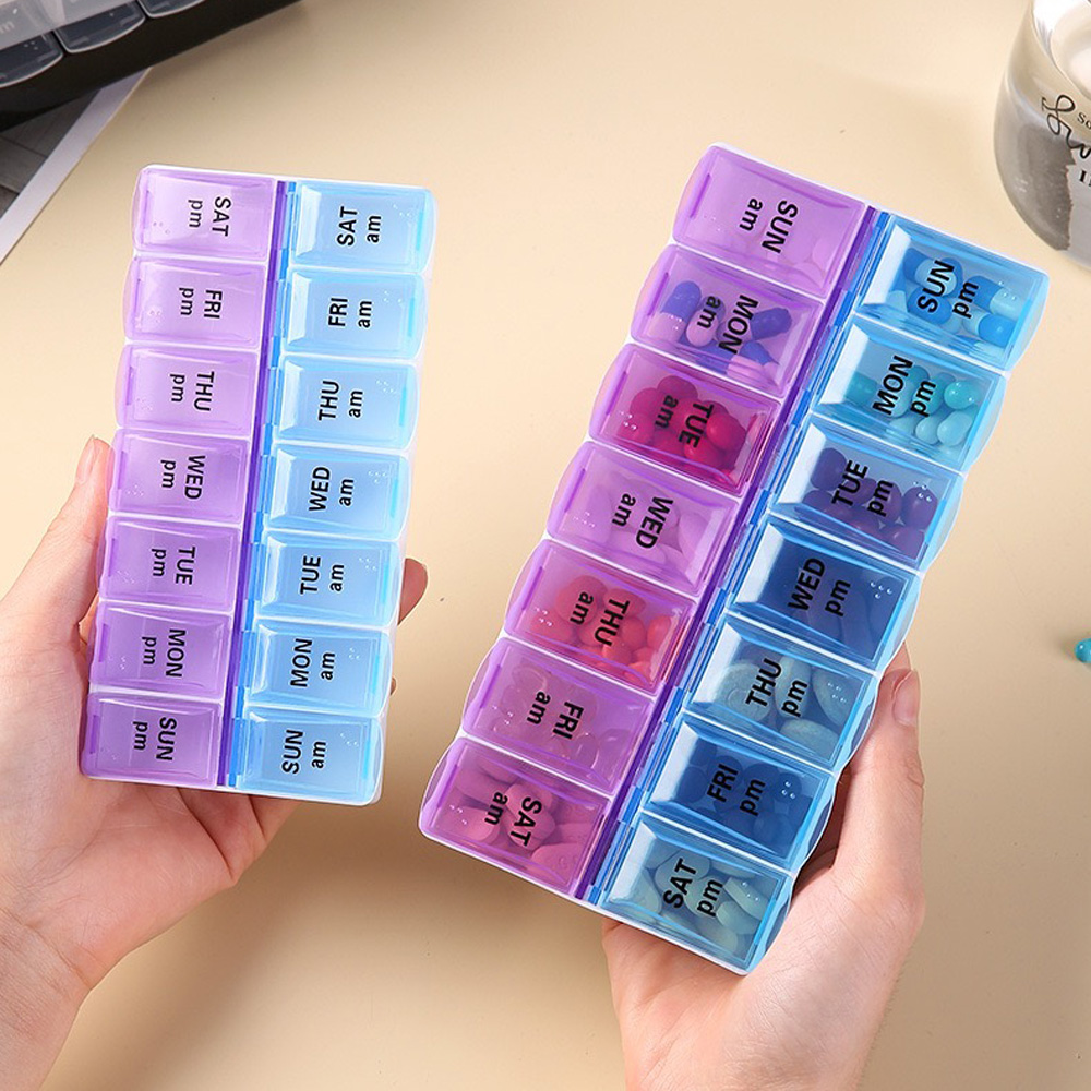 Cocktail Shaker Set - 14 Bölmeli Bağımsız Hap Kutusu Taşınabilir