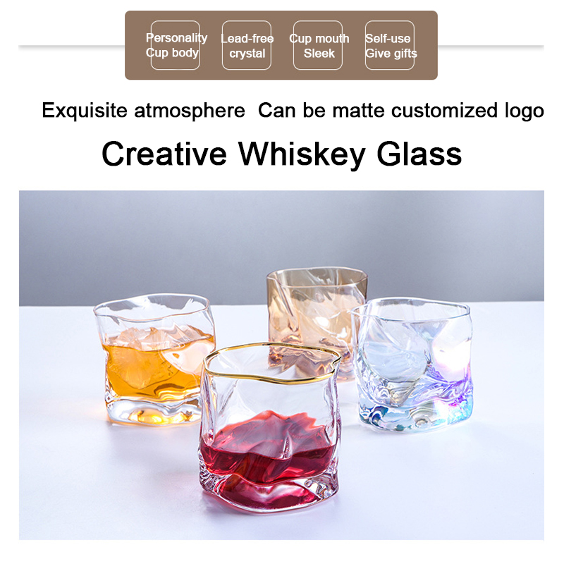 Wine Beer Logo - (Logo kazınabilir) 210ML kristal viski bardağı,