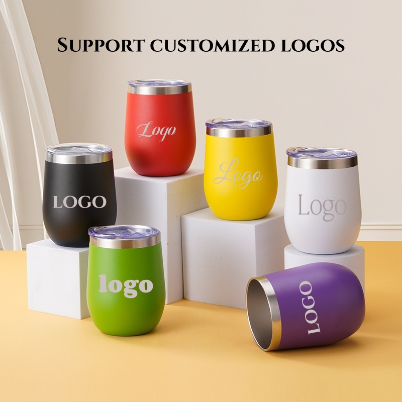 Wine Beer Logo - Lazer baskılı logolu 12oz paslanmaz çelik