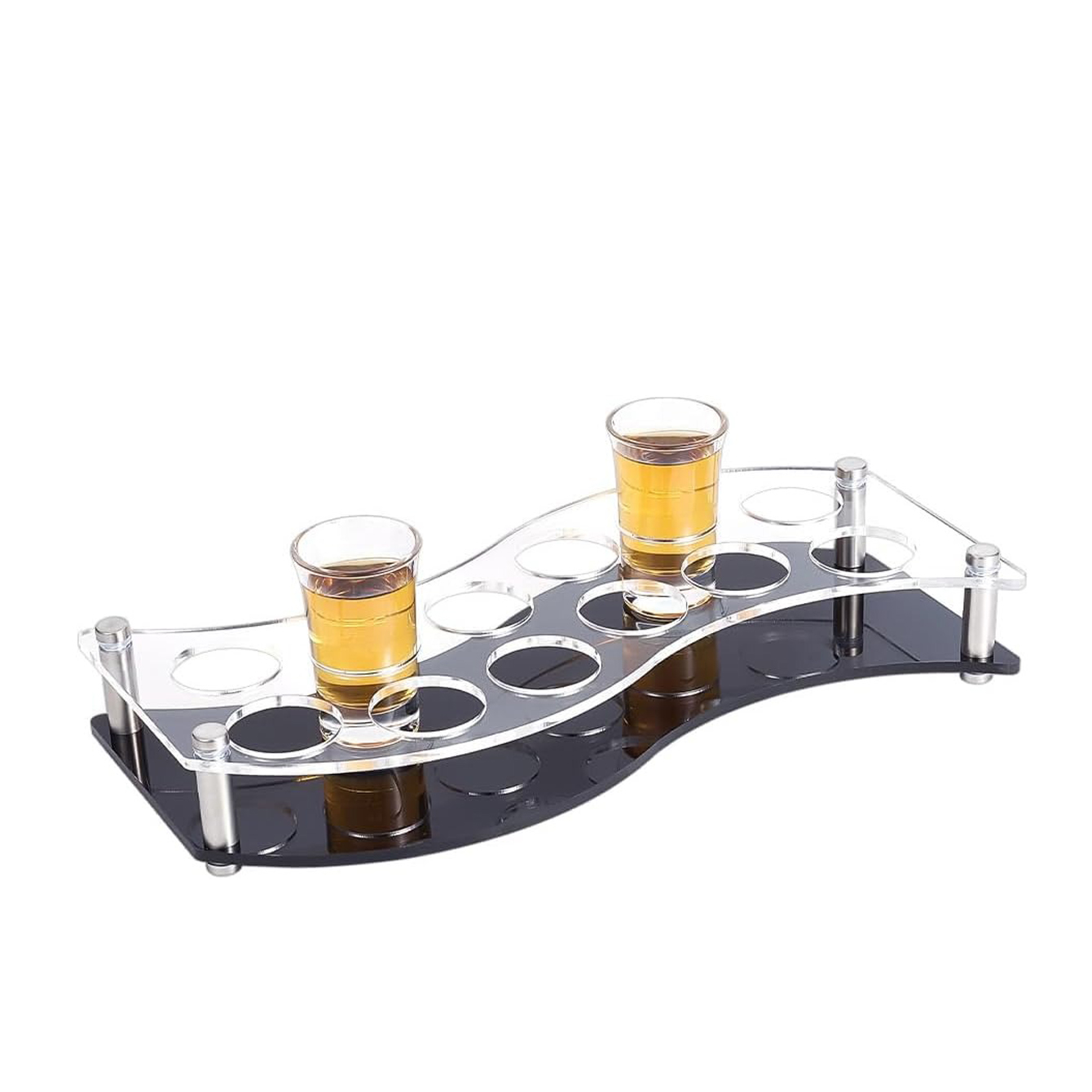 Wine Beer Holder - 12 Delikli Shot Bardağı Tepsi Tutucu,