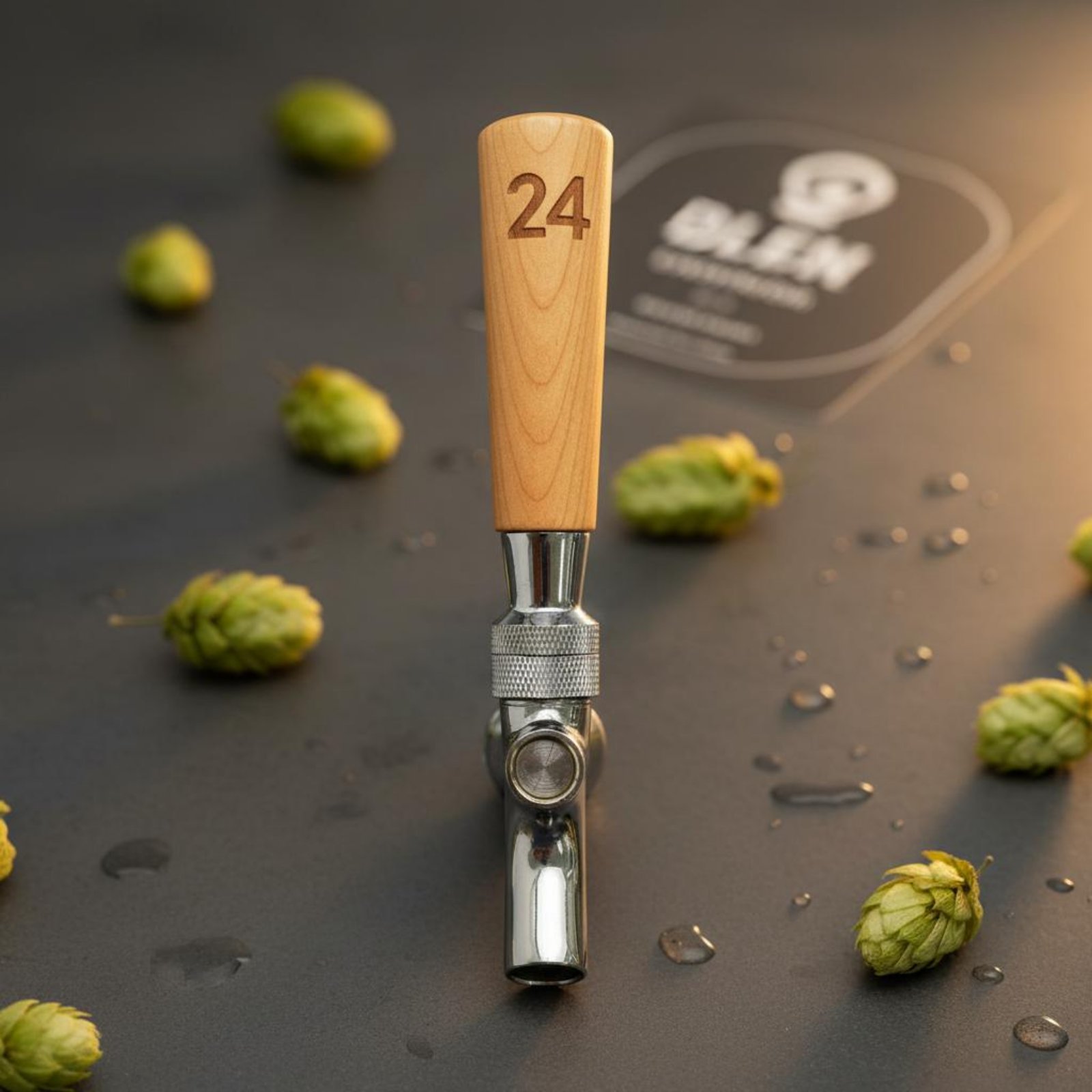 Wine Beer Bar - Kısa Ahşap Bira Kolu Masif Ahşap