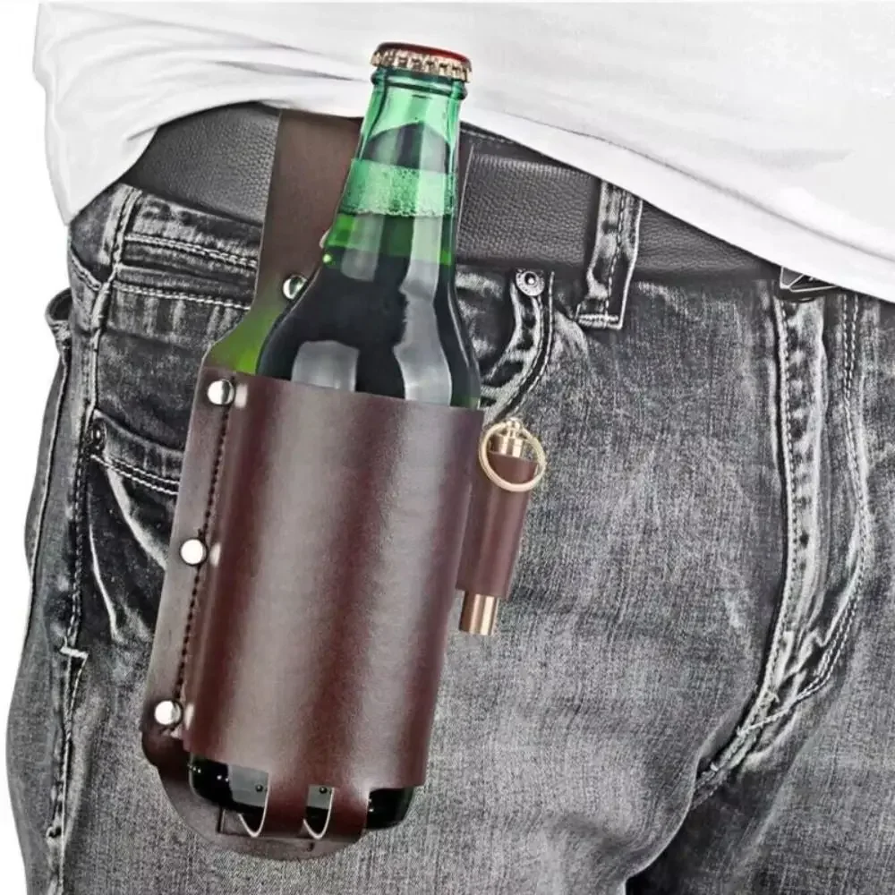 PU Deri Bira Şişesi Bel Kılıfı - Wine Beer Holder incelemesi ve fiyatı