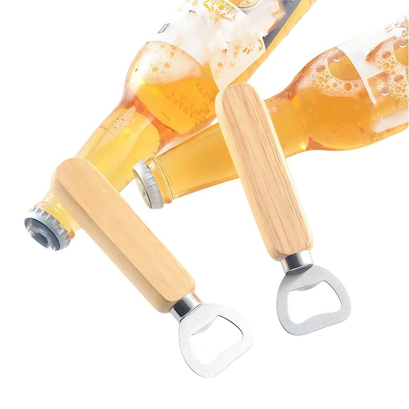 Ahşap Saplı Şarap ve Bira Şişe - Wine Beer Logo incelemesi ve fiyatı