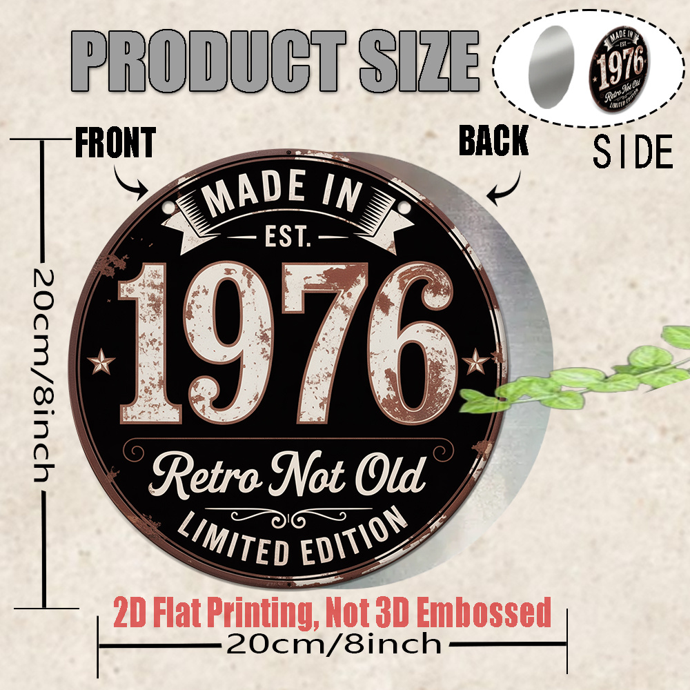 2D Düz, 1 adet 1976 Vintage Me - Wine Tag Label incelemesi ve fiyatı