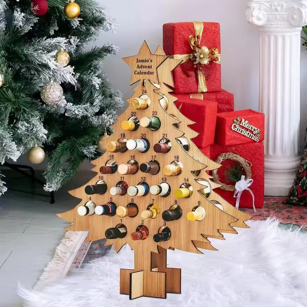 Noel Ağacı Ahşap Şarap Rafı Za - Wine Beer Holder incelemesi ve fiyatı