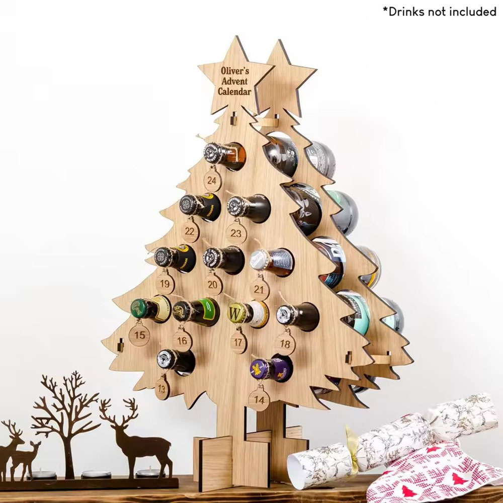 Noel Ağacı Ahşap Şarap Rafı Za - Wine Beer Holder incelemesi ve fiyatı