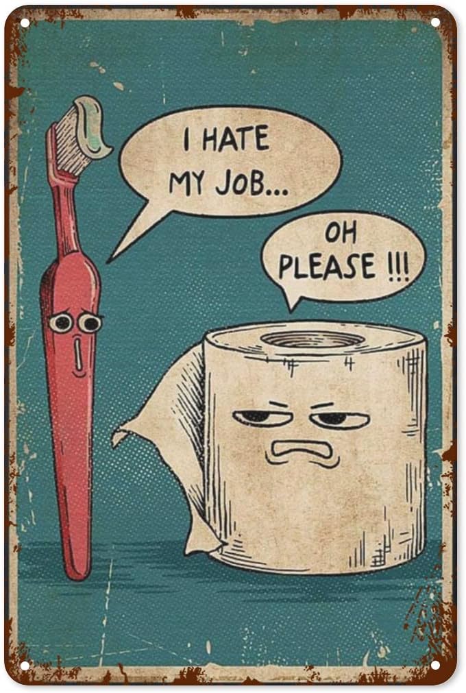 Vintage Metal Tabela I Hate My - Wine Tag Label incelemesi ve fiyatı
