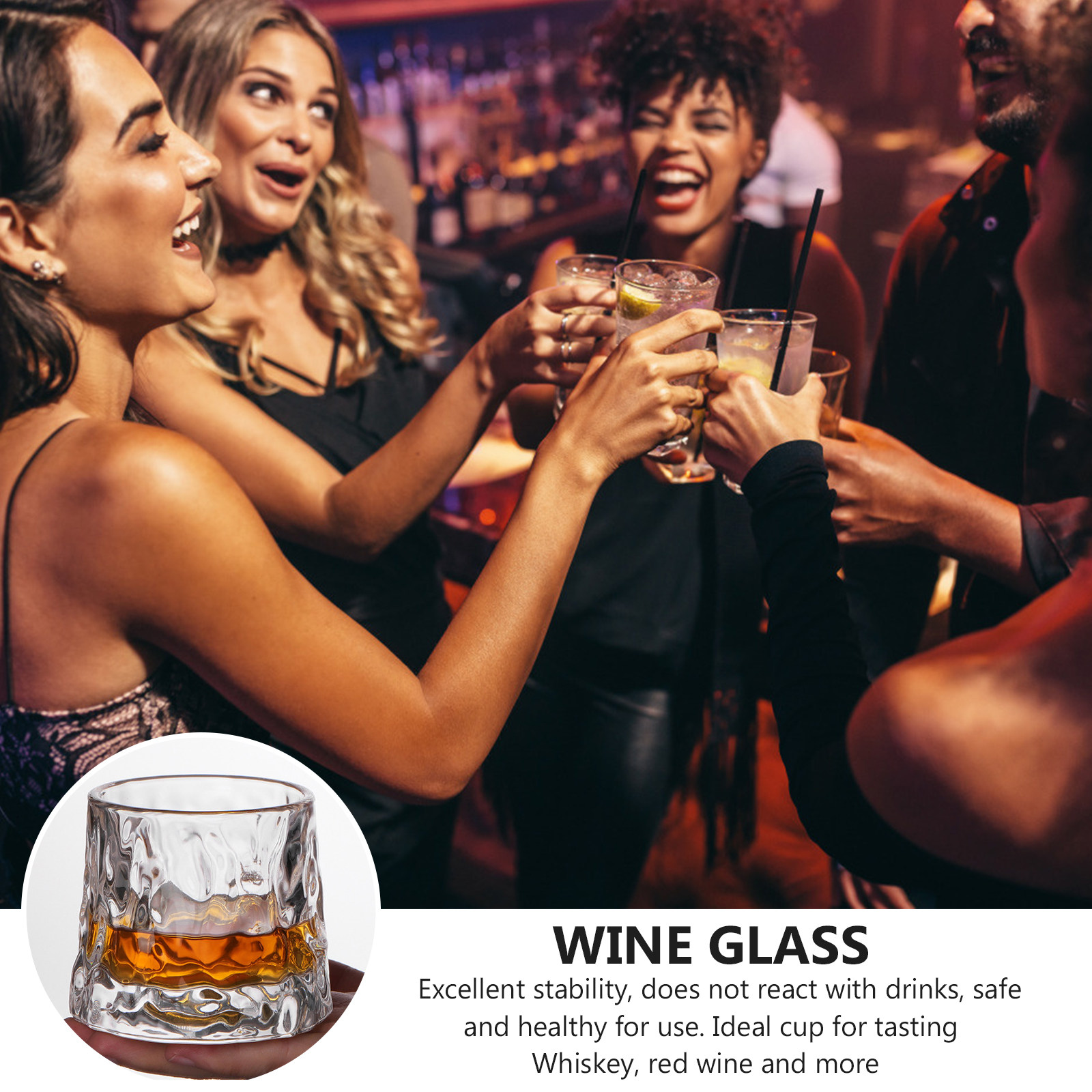1 adet dövülmüş şarap bardağı  - Wine Beer Bar incelemesi ve fiyatı