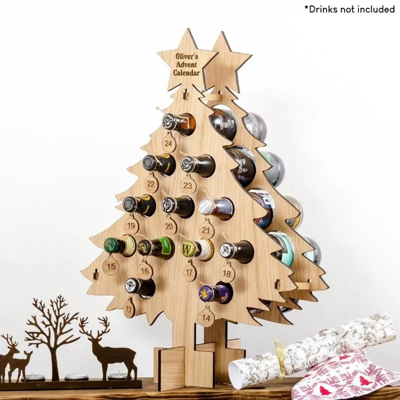 Noel ağacı ahşap şarap rafı za - Wine Beer Holder incelemesi ve fiyatı